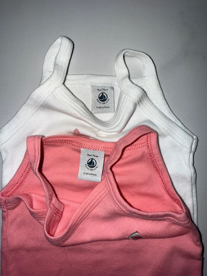 Lot de 2 body petit bateau 9 mois - photo numéro 2