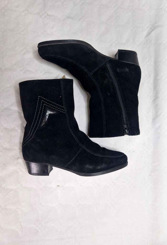 Bottines noir  , fourré  , femme , Anoise  , taille 37 / 4 - photo numéro 2