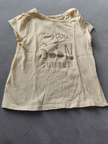 Tee shirt jaune Kiabi 18 mois