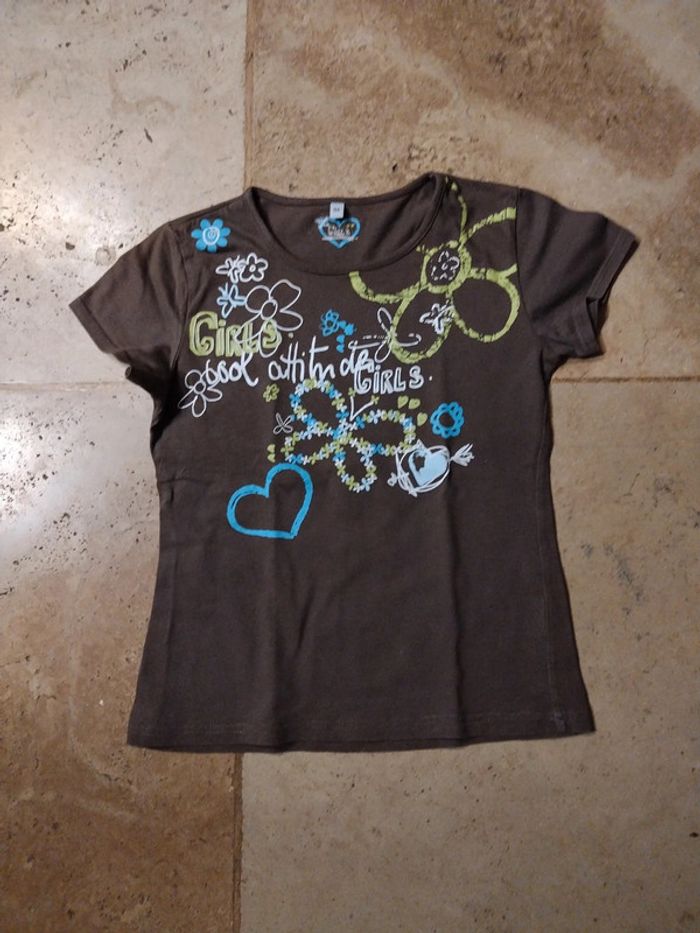 T shirt manches fille en 12 ans
