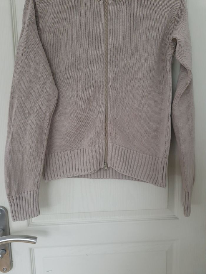 Gilet a fermeture éclair beige femme dixit taille M/38 - photo numéro 3