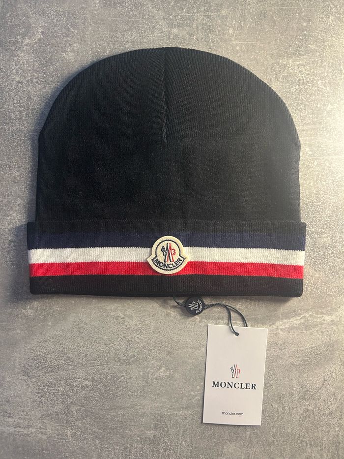 Bonnet Moncler Collection tricolore en laine