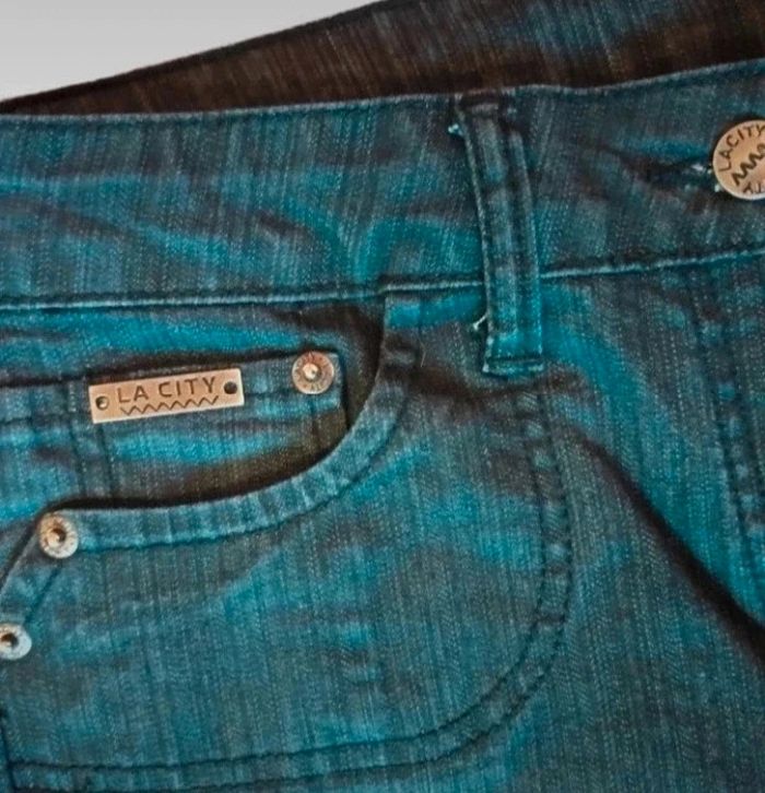 Jean stretch gris noir taille M  38 la city - photo numéro 5