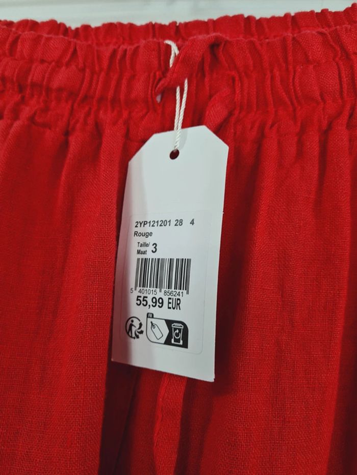 Pantalon lin fluide paprika - photo numéro 4
