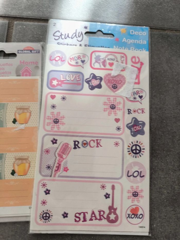 Lot de 2 paquets ou plus de stickers étiquettes neuves - photo numéro 6