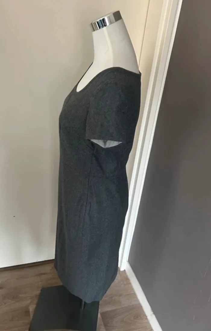 Ensemble tailleur robe+veste gris en laine, femme, taille 36 - photo numéro 8
