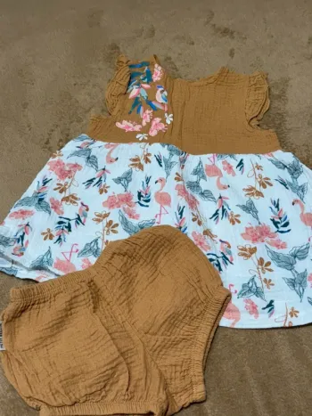Robe petit béguin avec bloomer