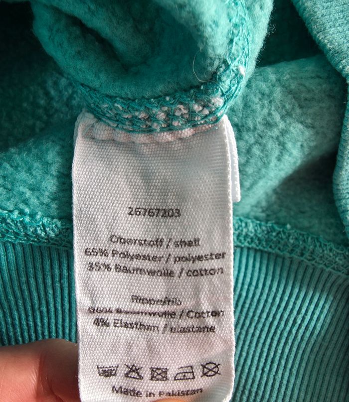 myMo Sweat à capuche Bleu Canard Polyester Coton Bon état S - photo numéro 7