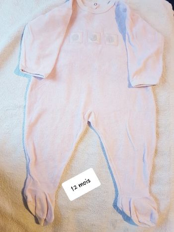 Pyjama velour petit bateaux 12 mois