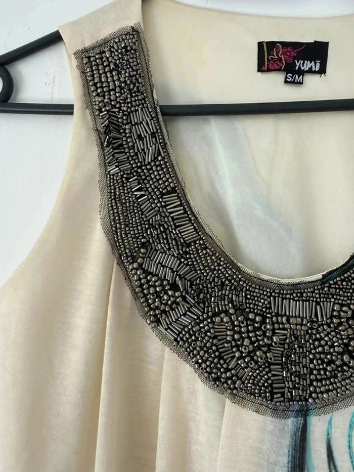 Robe Courte - Motif Vagues Abstraites - Style Original - Taille S - photo numéro 4