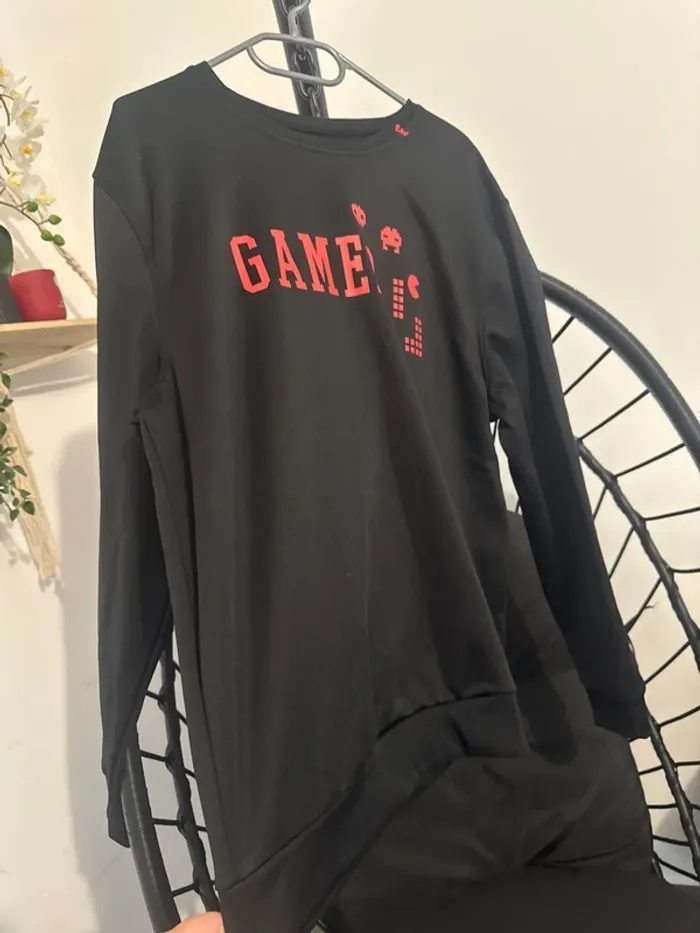 Pull homme noir “Game”  Taille XL – Style tendance et confortable - photo numéro 2