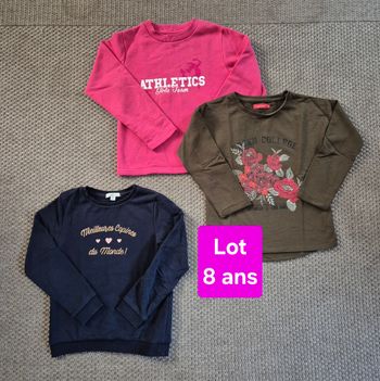 Lot de 3 sweets sans capuches - 8 ans