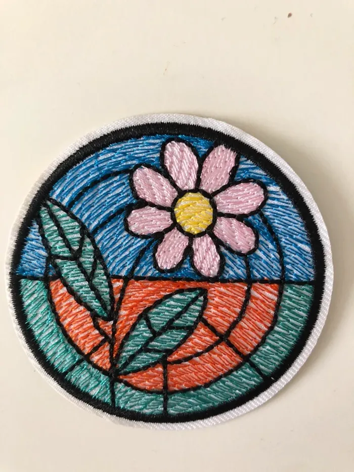 Écusson patch brodé fleur 🌺 neuf