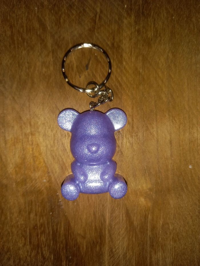 Porte clé ourson résine epoxy