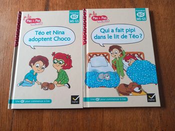Lot de 2 livres "Je lis Pas à Pas avec Téo et Nina"
