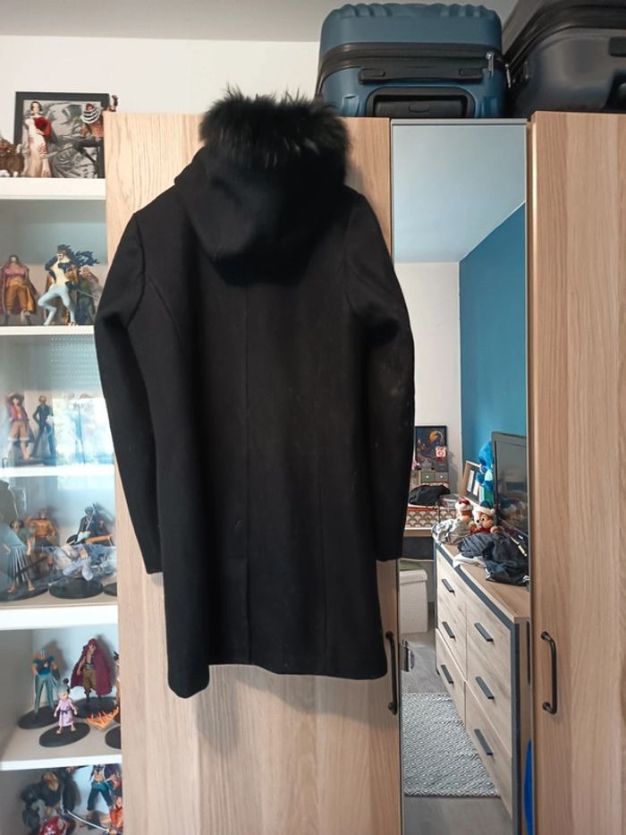 Manteau noir avec fourrure Karl Marc John - Taille S 36 - photo numéro 8