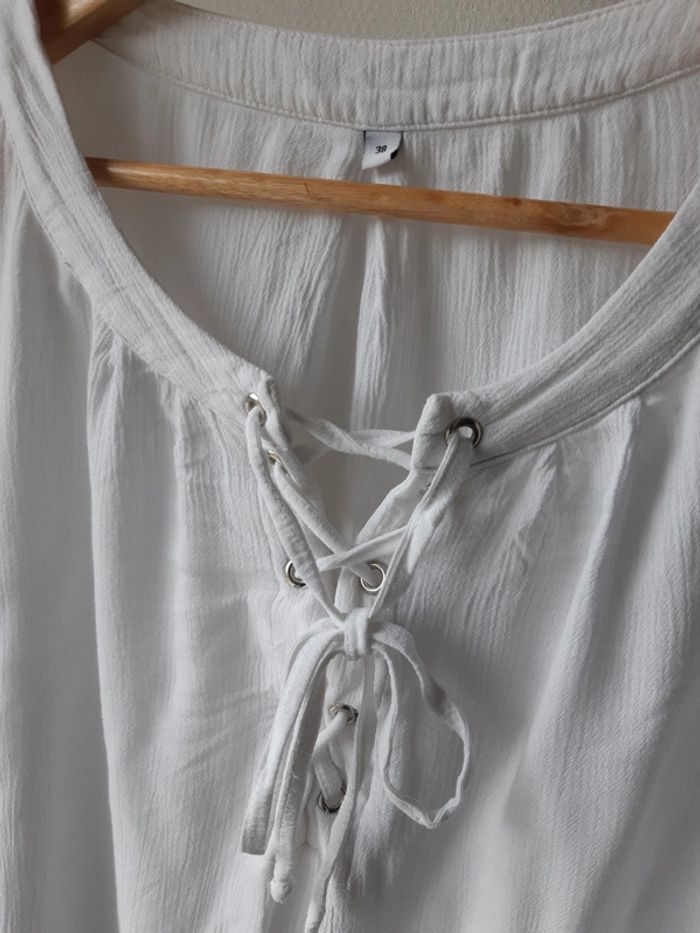 Haut blanc manches 3/4 - photo numéro 3