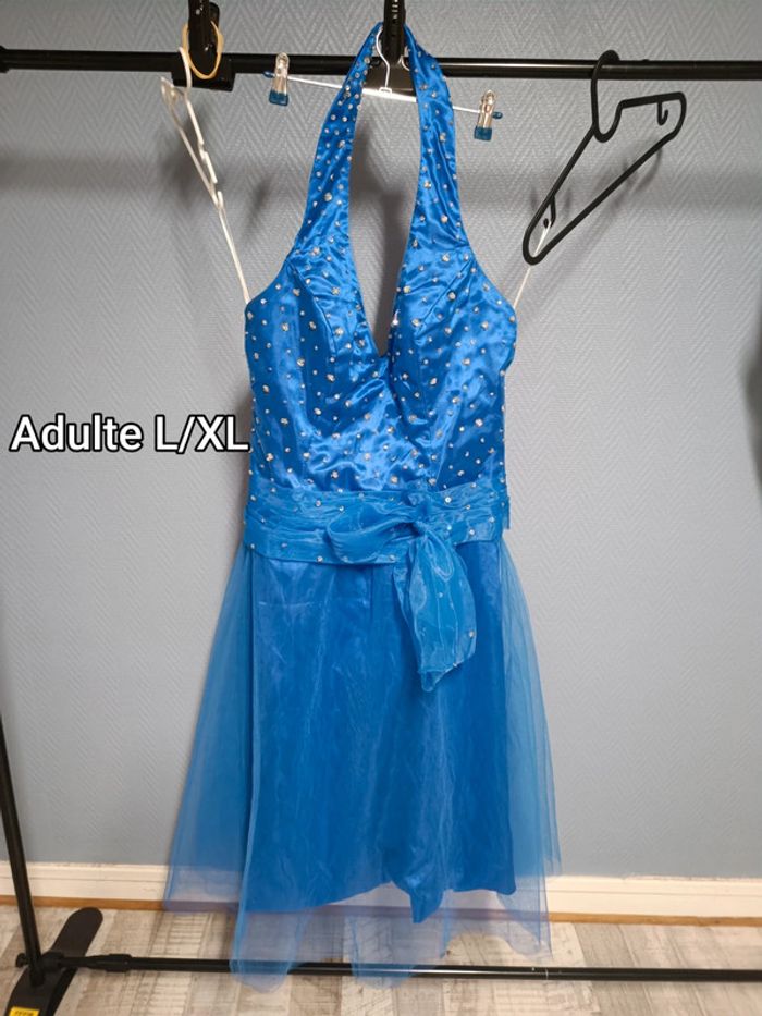 Robe soirée bleue adulte L/XL