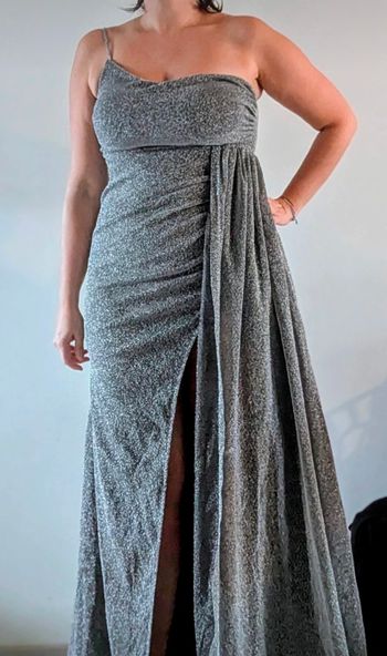 Robe de soirée argentée