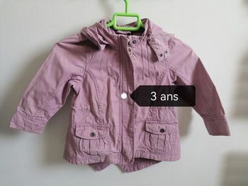 Veste parka manteau mi saison léger VertBaudet fille 3 ans