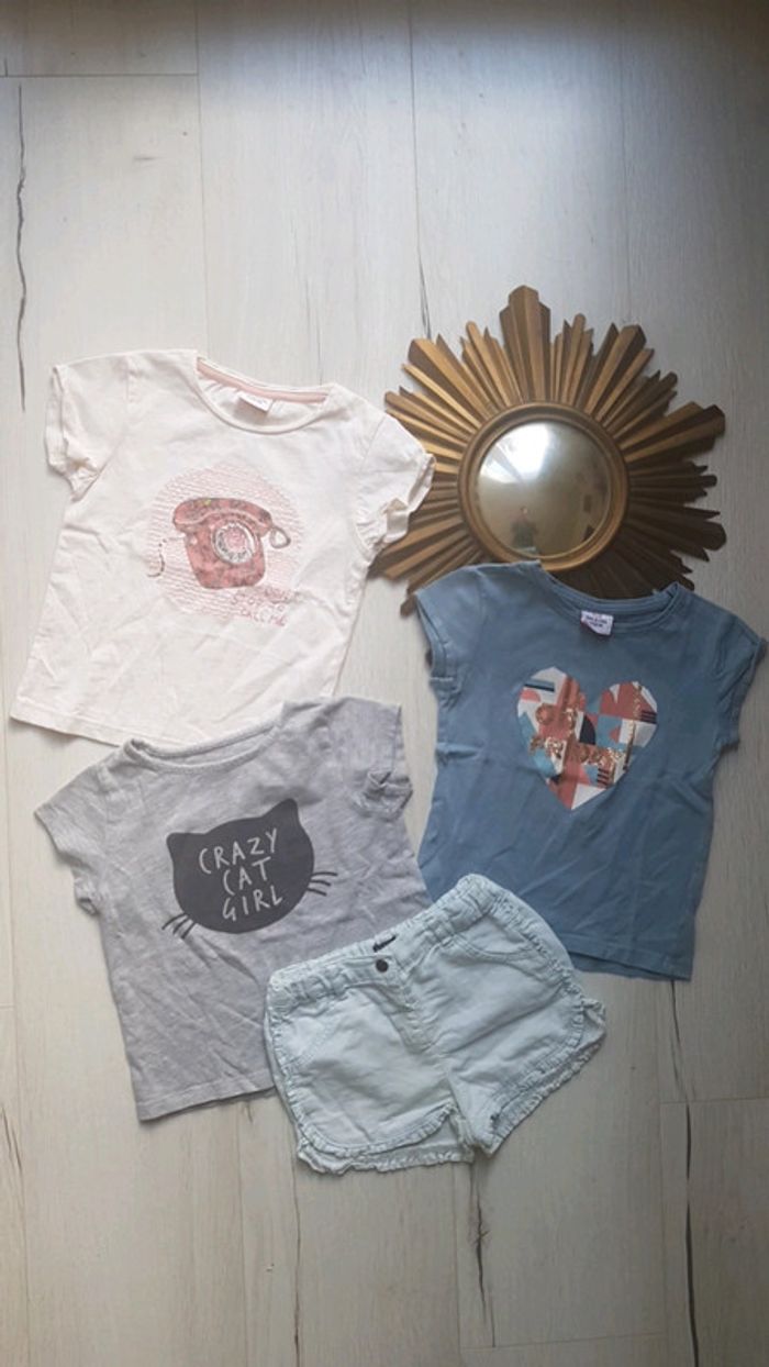 Lot de 4 articles fille été 2ans tao kiabi