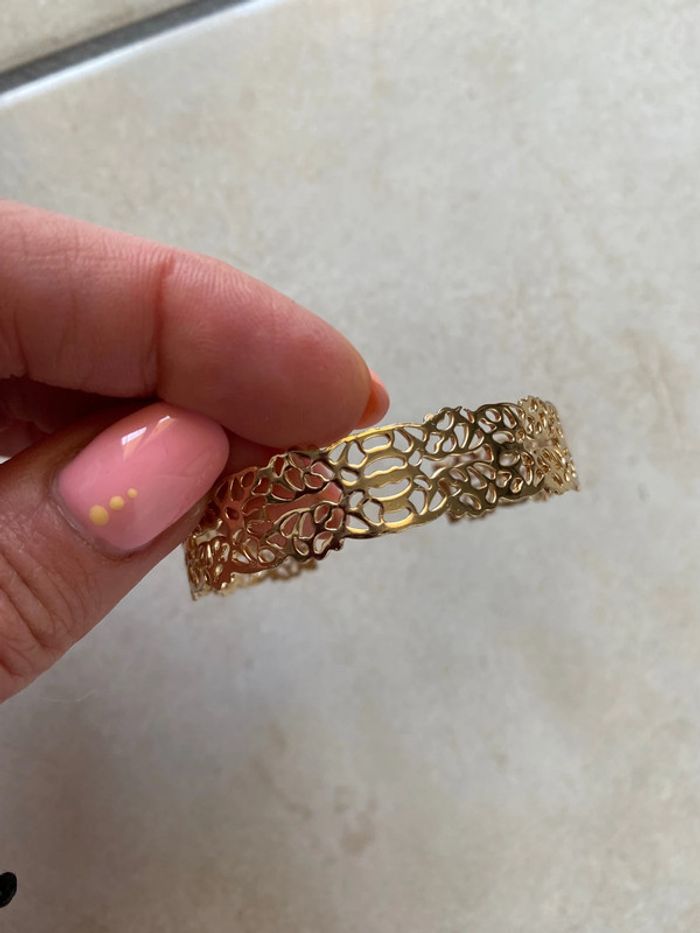 Bracelet jonc femme doré - photo numéro 2