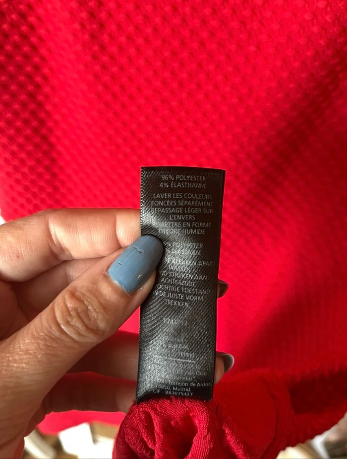 Robe patineuse rouge Atmosphère T38 TBE 💄 - photo numéro 4