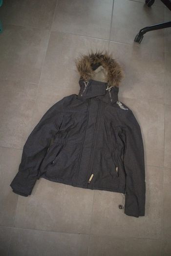 Manteau gris foncé Superdry