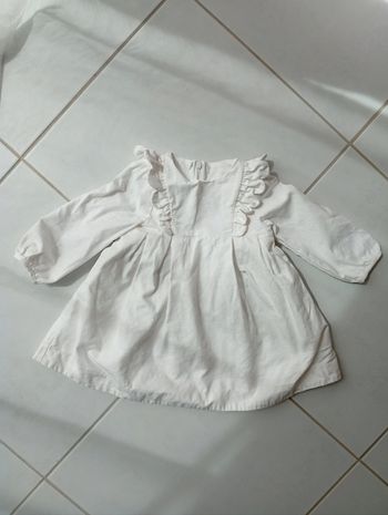 Robe blanche Jacadi taille 24mois
