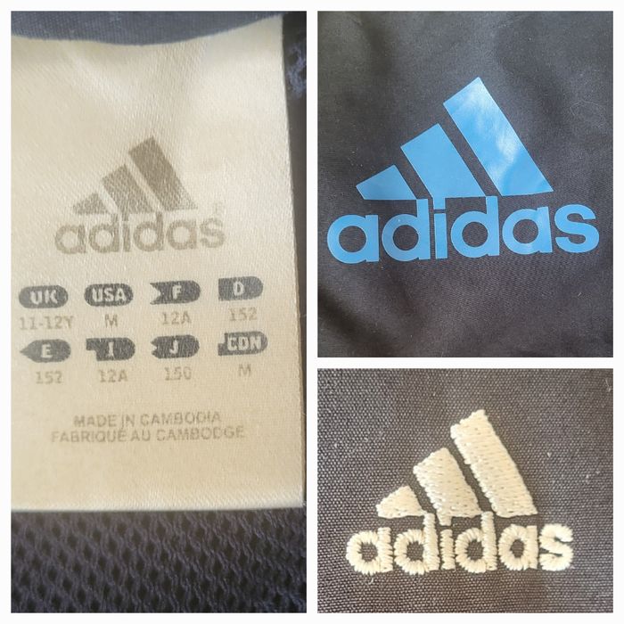 Adidas Veste Ext 3 Bandes T10/11ans-150cm-Marine et Blanc-Logo Brodé Poitrine&Patch Bleu dos - photo numéro 4