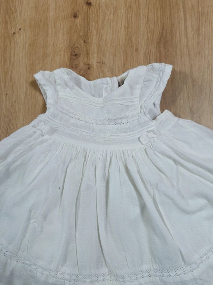 Robe blanche bébé fille 6 mois style vintage - photo numéro 2