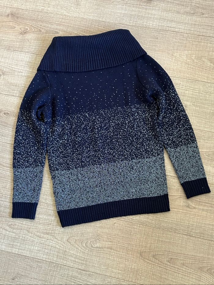 Pull bleu marine et argenté Morgan taille M jamais porté - photo numéro 8