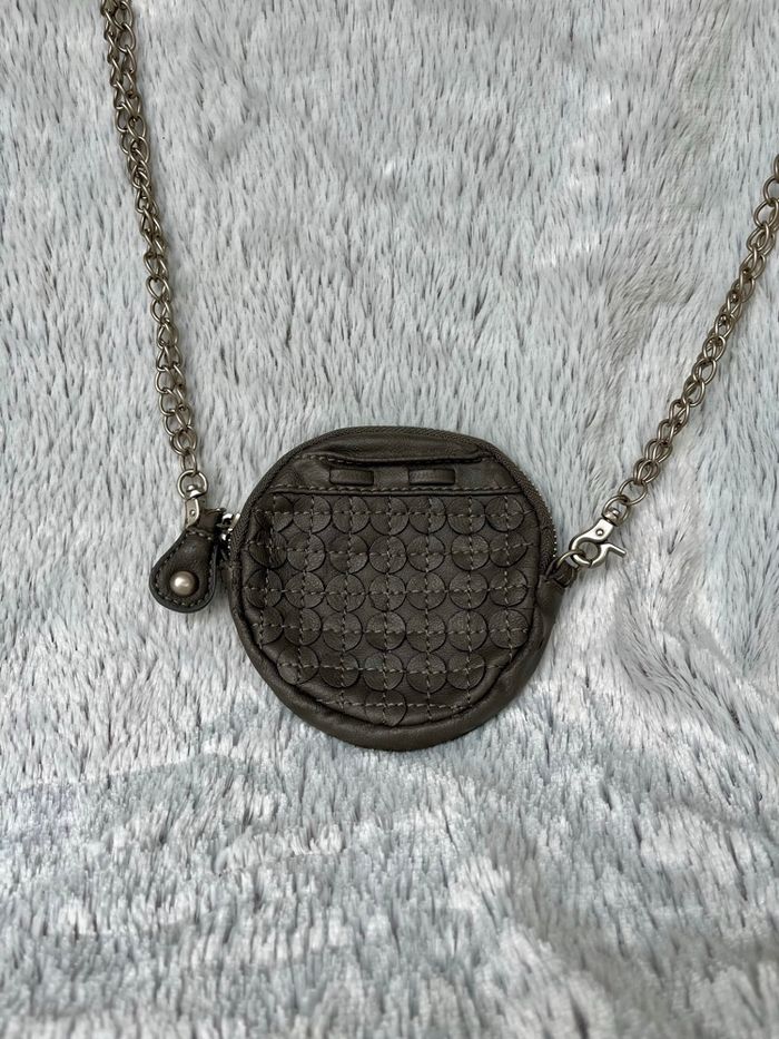Mini sac rond chaîne vintage Y2K gris petit sac tendance DDP - photo numéro 1