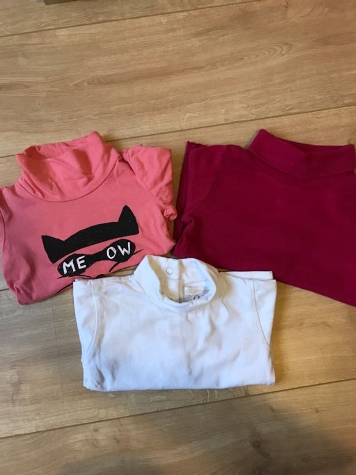 Lot de 3 pull col roulés taille 2 ans
