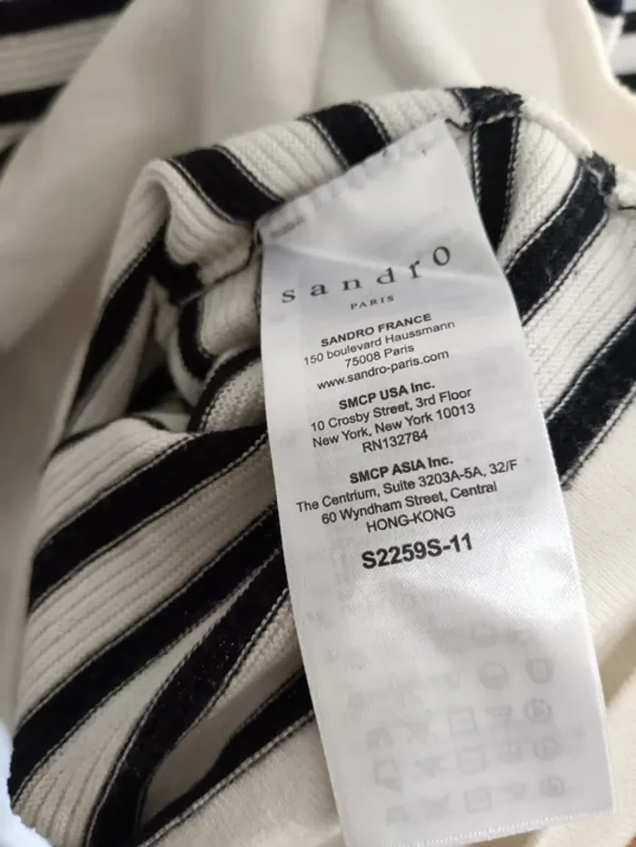Sandro "Pull fin marinière" t. S - photo numéro 6