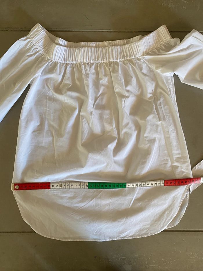 Chemise blouse Mango blanche taille XS épaules dénudées - photo numéro 17