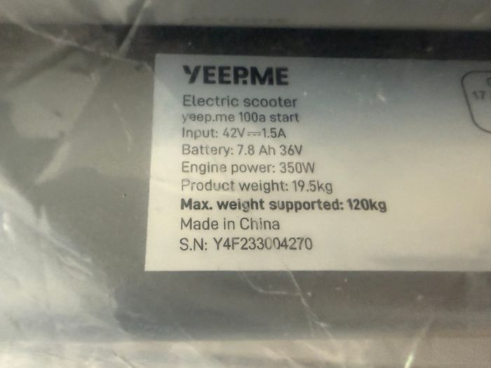 Trottinette yeep me 100a start 10'' 500W 30km - photo numéro 6