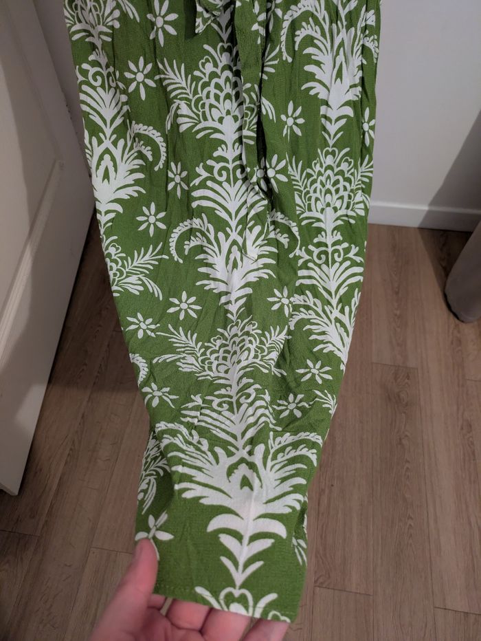 Robe longue verte à imprimé fleuri vintage chic, Zara, taille S, parfait état ! - photo numéro 5