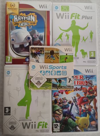 Lot 5 jeux Wii Nintendo divers état (complet ou cd seul, TBE, BE, correct etc.)
