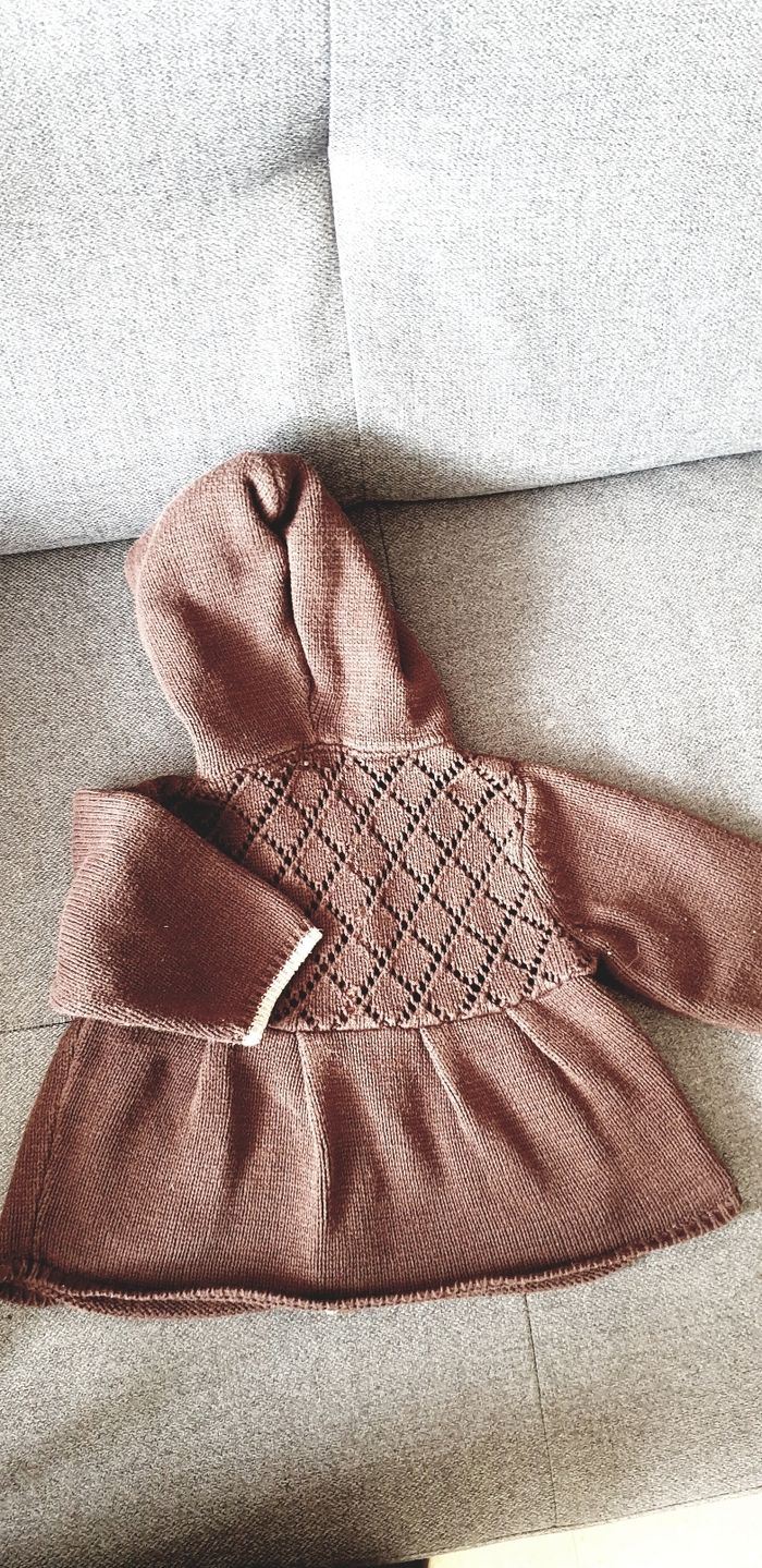 Gilet à capuche marron sergent major - photo numéro 2