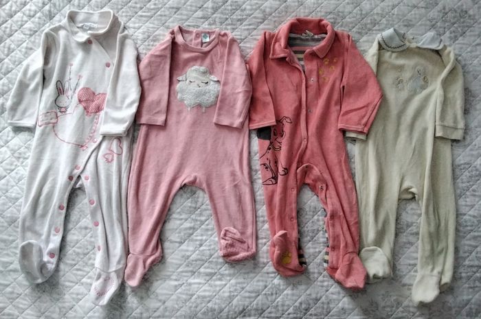 Lot de 6 pyjamas d'hiver pour bébé fille de 18 mois. - photo numéro 4