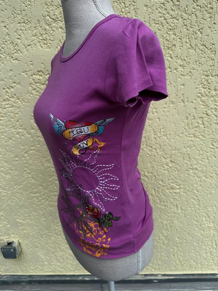 💜 T-shirt violet original C&A – Taille 12/13 ans - photo numéro 4