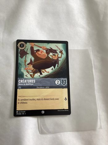 carte disney lorcana FR créatures sbires de maléfique 179/204.FR.1  Non foil première édition