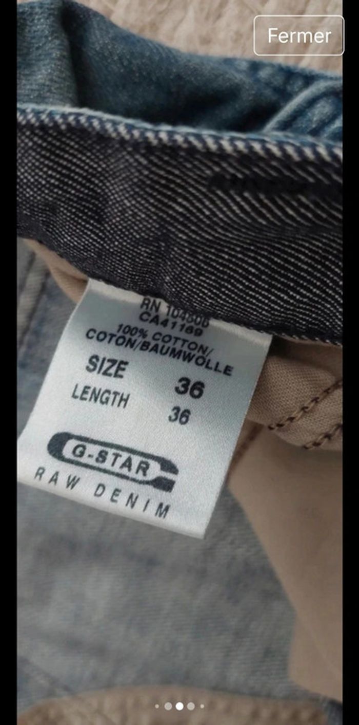 Jean vintage G-Star raw denim
Concept Elwood W36 L36 - photo numéro 6