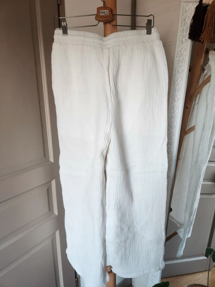Pantalon gaze de coton blanc XL - photo numéro 2