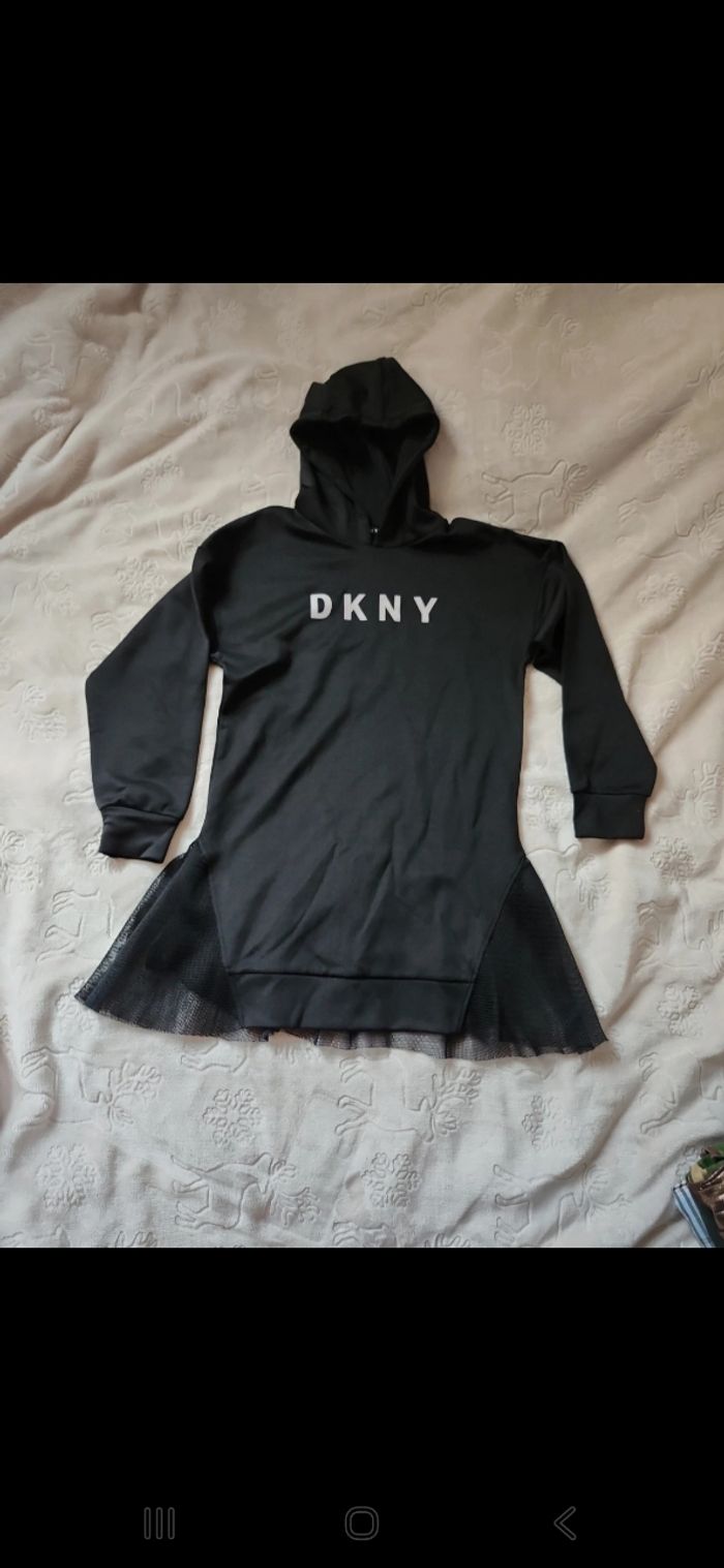 Robe bi-matière dkny noir