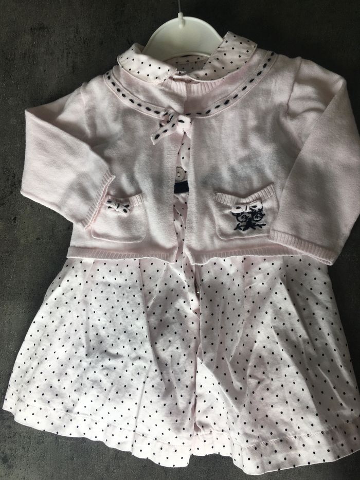 Ensemble gilet et robe Tartine et Chocolat 6 mois - photo numéro 3