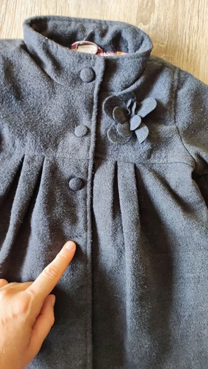 manteau gris taille 12 mois - photo numéro 3