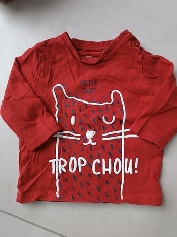 Tee-shirt manches longues "trop chou"