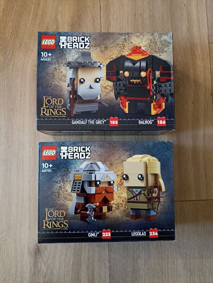 Pack LEGO 🧱 BrickHeadz LOTR 40631+40751 NEUF Jusqu'à 1 mois / 50 c